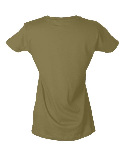 Tultex 213 Women's Fine Jersey Slim Fit T-Shirt - Sand (disc) - back