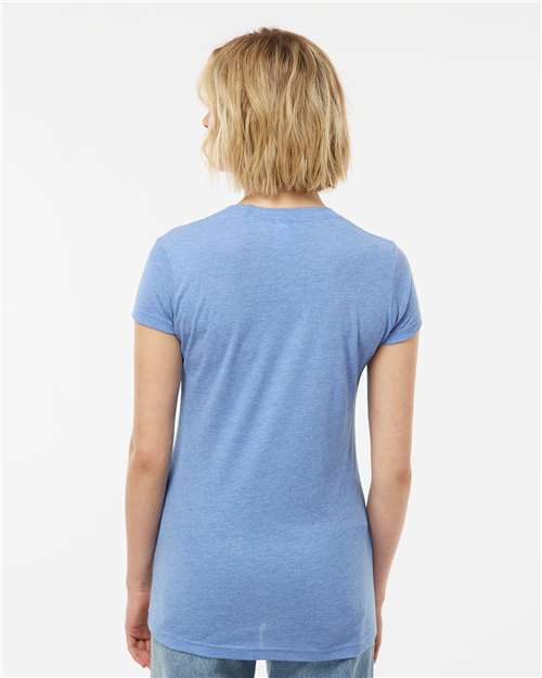Tultex 253 Women's Tri-Blend T-Shirt - Athletic Blue Tri Blend - model back
