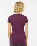 Tultex 253 Women's Tri-Blend T-Shirt - Berry Tri Blend - model back