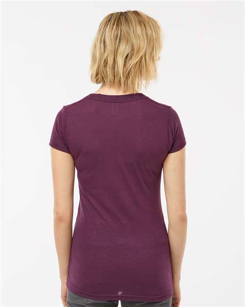Tultex 253 Women's Tri-Blend T-Shirt - Berry Tri Blend - model back