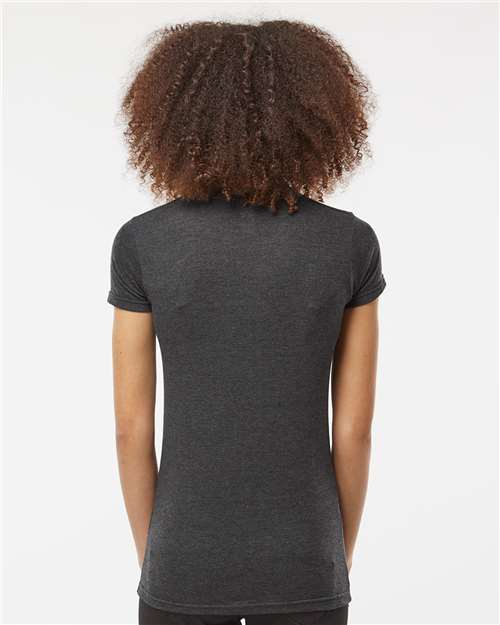 Tultex 253 Women's Tri-Blend T-Shirt - Graphite Tri Blend - model back