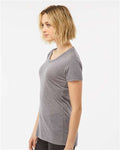 Tultex 253 Women's Tri-Blend T-Shirt - Heather Tri Blend - model side