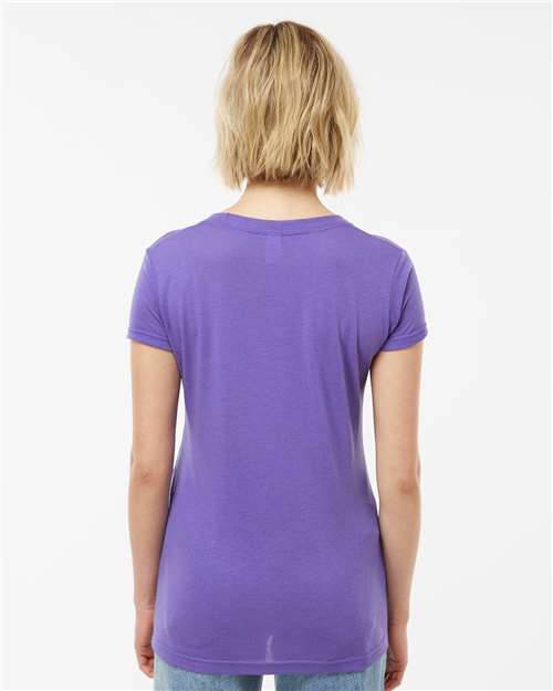 Tultex 253 Women's Tri-Blend T-Shirt - Lilac Tri Blend - model back