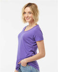 Tultex 253 Women's Tri-Blend T-Shirt - Lilac Tri Blend - model side