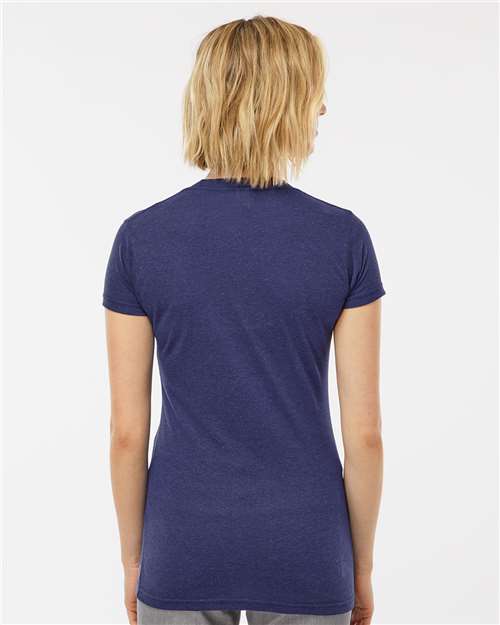 Tultex 253 Women's Tri-Blend T-Shirt - Midnight Tri Blend - model back