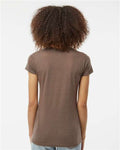 Tultex 253 Women's Tri-Blend T-Shirt - Mocha Tri Blend - model back