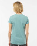 Tultex 253 Women's Tri-Blend T-Shirt - Seafoam Tri Blend - model back