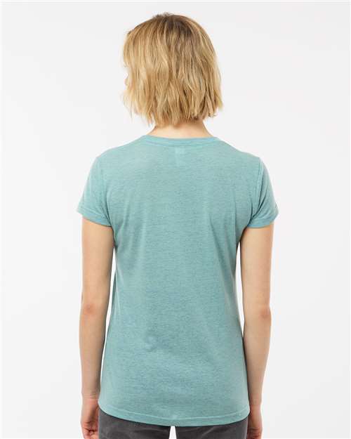 Tultex 253 Women's Tri-Blend T-Shirt - Seafoam Tri Blend - model back
