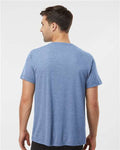 Tultex 254 Men's Tri-Blend T-Shirt - Athletic Blue Tri Blend - model back