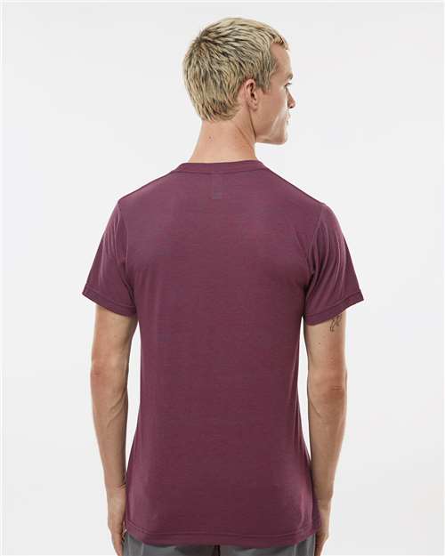 Tultex 254 Men's Tri-Blend T-Shirt - Berry Tri Blend - model back