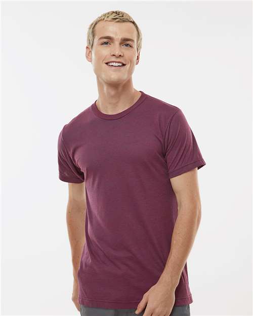 Tultex 254 Men's Tri-Blend T-Shirt - Berry Tri Blend - model front