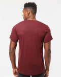 Tultex 254 Men's Tri-Blend T-Shirt - Cardinal Tri Blend - model back