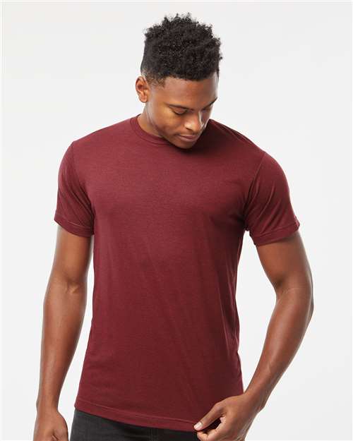 Tultex 254 Men's Tri-Blend T-Shirt - Cardinal Tri Blend - model front