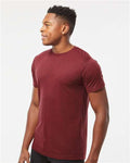 Tultex 254 Men's Tri-Blend T-Shirt - Cardinal Tri Blend - model side