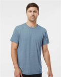 Tultex 254 Men's Tri-Blend T-Shirt - Denim Tri Blend - model front