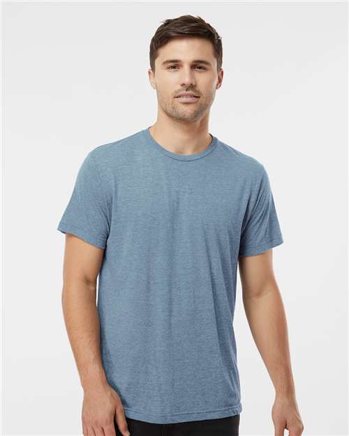 Tultex 254 Men's Tri-Blend T-Shirt - Denim Tri Blend - model front