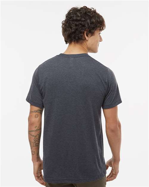 Tultex 254 Men's Tri-Blend T-Shirt - Graphite Tri Blend - model back