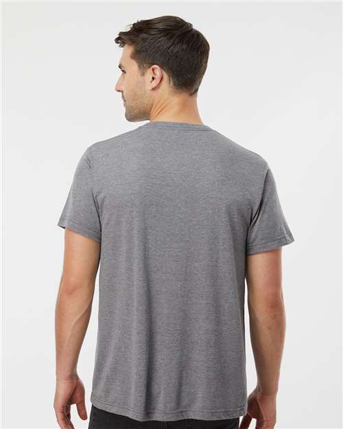 Tultex 254 Men's Tri-Blend T-Shirt - Heather Tri Blend - model back