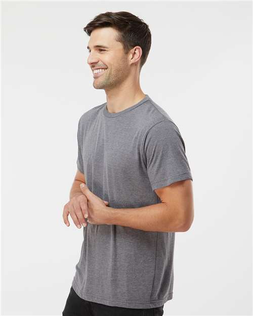 Tultex 254 Men's Tri-Blend T-Shirt - Heather Tri Blend - model side