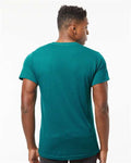 Tultex 254 Men's Tri-Blend T-Shirt - Jade Tri Blend - model back