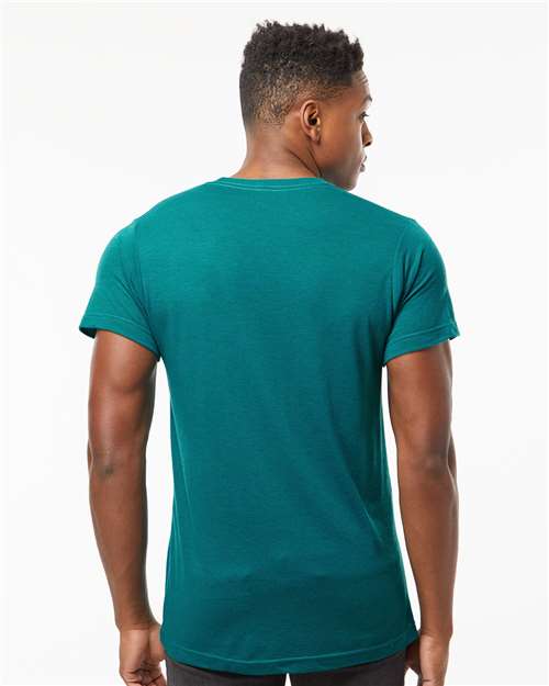 Tultex 254 Men's Tri-Blend T-Shirt - Jade Tri Blend - model back