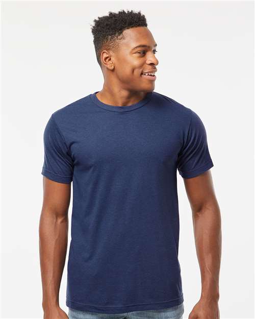 Tultex 254 Men's Tri-Blend T-Shirt - Midnight Tri Blend - model front