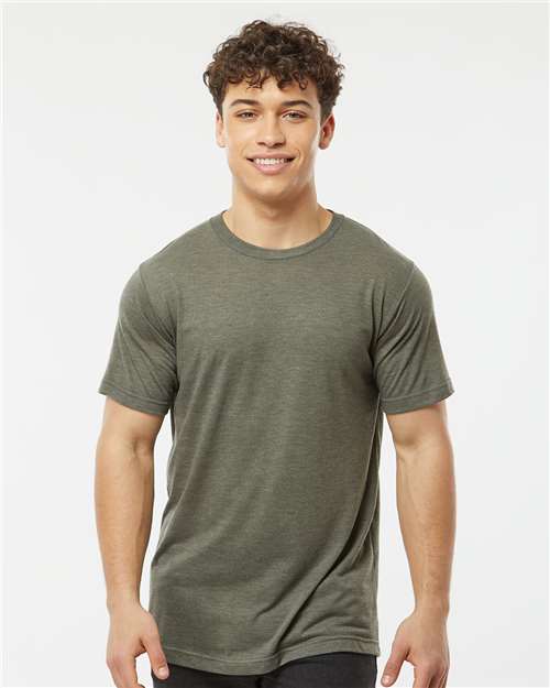 Tultex 254 Men's Tri-Blend T-Shirt - Military Tri Blend - model front