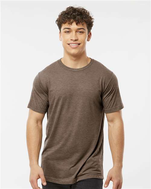 Tultex 254 Men's Tri-Blend T-Shirt - Mocha Tri Blend - model front
