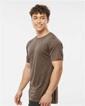 Tultex 254 Men's Tri-Blend T-Shirt - Mocha Tri Blend - model side