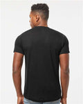 Tultex 254 Men's Tri-Blend T-Shirt - Solid Black Tri Blend - model back