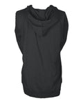 Tultex 260 Unisex Beach Full-Zip Hooded Long Sleeve T-Shirt - Heather Charcoal - back