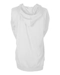 Tultex 260 Unisex Beach Full-Zip Hooded Long Sleeve T-Shirt - White - back