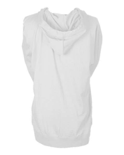 Tultex 260 Unisex Beach Full-Zip Hooded Long Sleeve T-Shirt - White - back