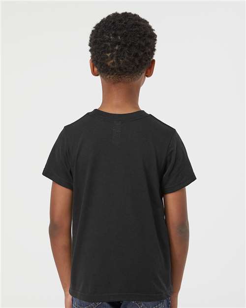 Tultex 265 Youth Poly-Rich T-Shirt - Black - model back