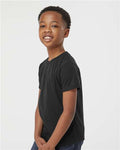 Tultex 265 Youth Poly-Rich T-Shirt - Black - model side
