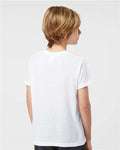 Tultex 265 Youth Poly-Rich T-Shirt - White - model back