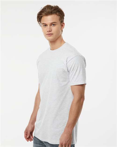 Tultex 290 Unisex Heavyweight Jersey T-Shirt - Ash - model side