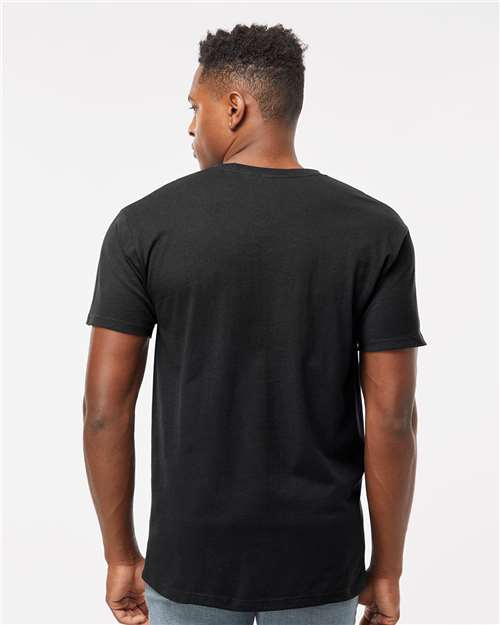Tultex 290 Unisex Heavyweight Jersey T-Shirt - Black - model back