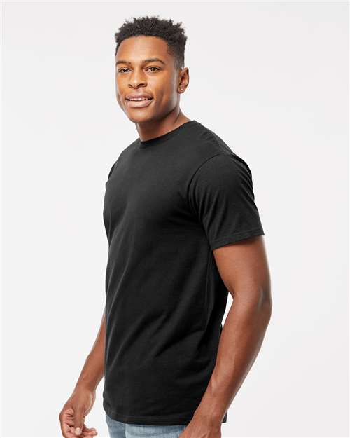 Tultex 290 Unisex Heavyweight Jersey T-Shirt - Black - model side