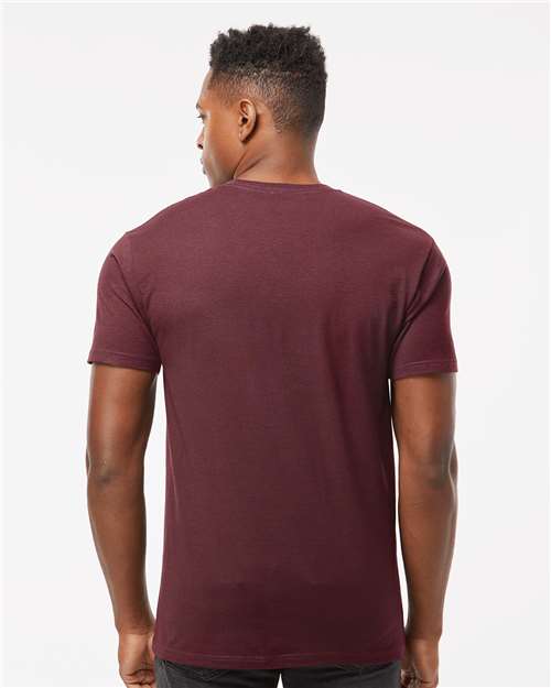 Tultex 290 Unisex Heavyweight Jersey T-Shirt - Burgundy - model back