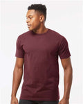 Tultex 290 Unisex Heavyweight Jersey T-Shirt - Burgundy - model front