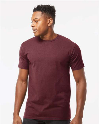 Tultex 290 Unisex Heavyweight Jersey T-Shirt - Burgundy - model front