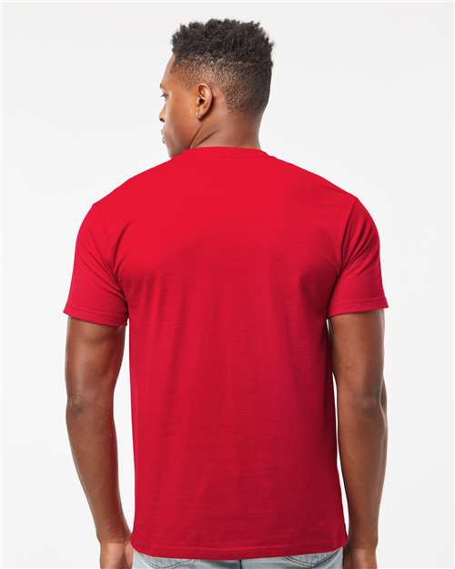 Tultex 290 Unisex Heavyweight Jersey T-Shirt - Cardinal - model back