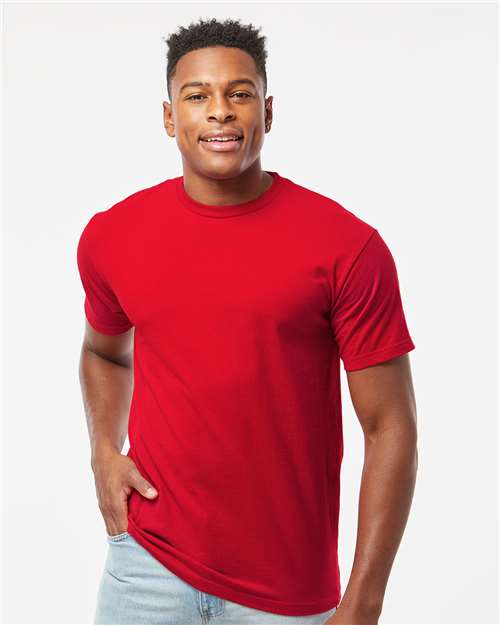 Tultex 290 Unisex Heavyweight Jersey T-Shirt - Cardinal - model front