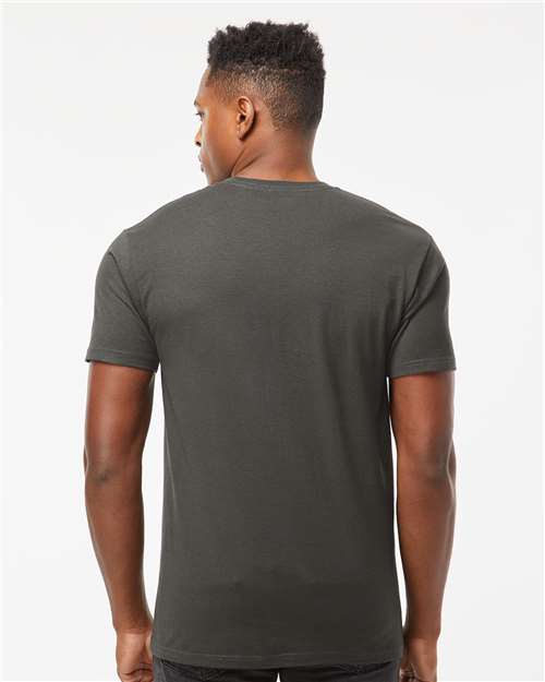 Tultex 290 Unisex Heavyweight Jersey T-Shirt - Charcoal - model back