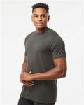 Tultex 290 Unisex Heavyweight Jersey T-Shirt - Charcoal - model side