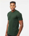 Tultex 290 Unisex Heavyweight Jersey T-Shirt - Forest - model side