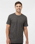 Tultex 290 Unisex Heavyweight Jersey T-Shirt - Heather Charcoal - model front