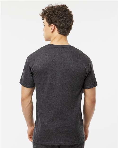 Tultex 290 Unisex Heavyweight Jersey T-Shirt - Heather Graphite - model back