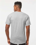 Tultex 290 Unisex Heavyweight Jersey T-Shirt - Heather Grey - model back